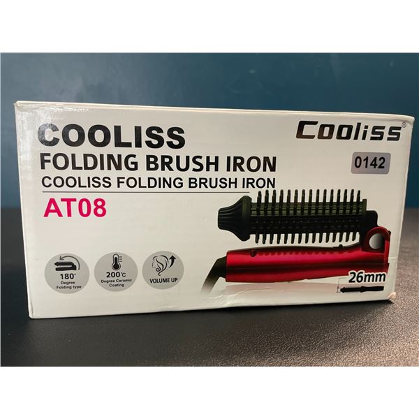 1 Cooliss Folding Brush Iron/Folding Hair Brush Styling Tool - Brand New