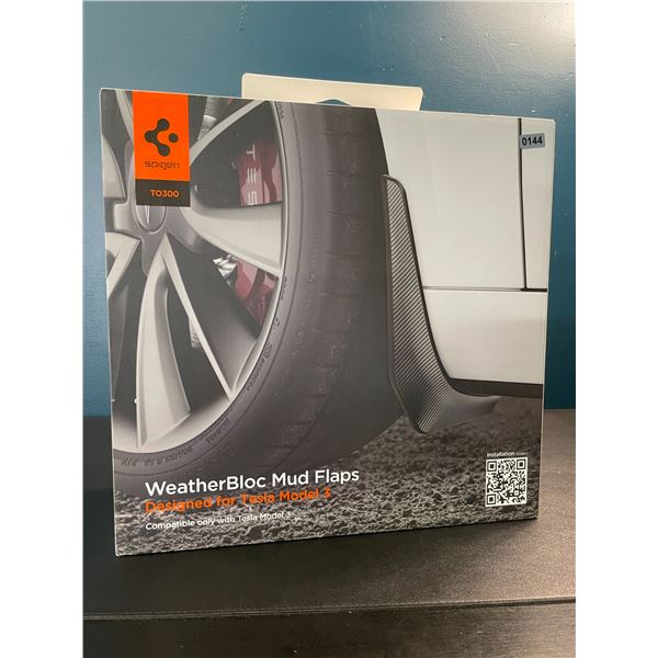 1 Box of Spigen WeatherBloc Mud Flaps - Designed for Tesla Model 3 - New Sealed!