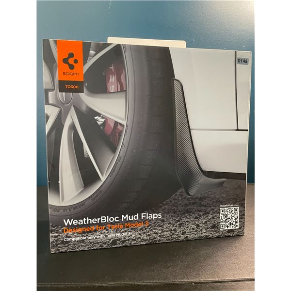 1 Box of Spigen WeatherBloc Mud Flaps - Designed for Tesla Model 3 - New Sealed!