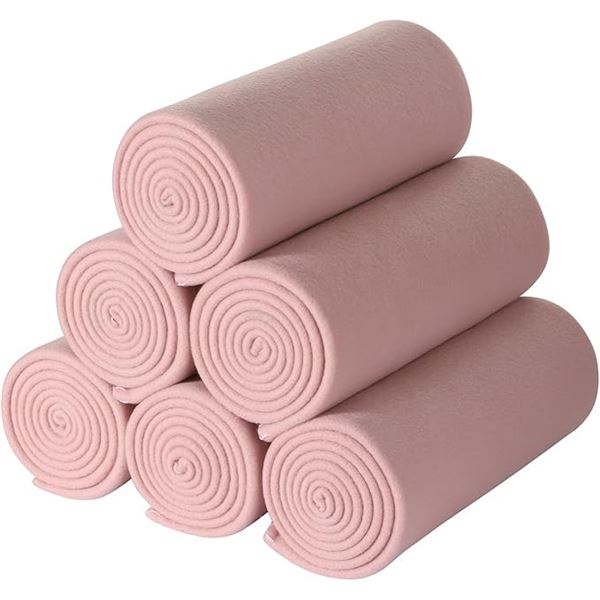 Box of 6 Cozy Polar Fleece Pink Throw Blankets - 50 x 60 inch Each - Brand New!