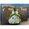 Image 1 : 2 Frog Solar Statues - Perfect for Lawns, Gardens, Pathways - 8 inch - Brand New