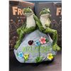 Image 2 : 2 Frog Solar Statues - Perfect for Lawns, Gardens, Pathways - 8 inch - Brand New