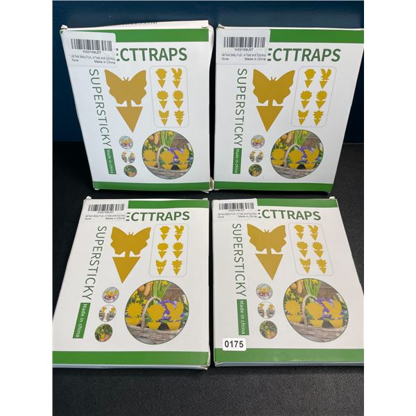 4 Boxes of Insect Traps/Sticky Fruit Fly Traps - 48PCS Per Pack - New