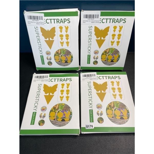 4 Boxes of Insect Traps/Sticky Fruit Fly Traps - 48PCS Per Pack - New