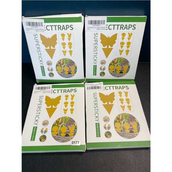 4 Boxes of Insect Traps/Sticky Fruit Fly Traps - 48PCS Per Pack - New