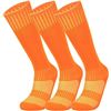 Image 1 : 2 Multi-Packs of Marchare Boys Knee-High Sports/Soccer Socks - Orange - 3 Pairs Each/6 Total - New
