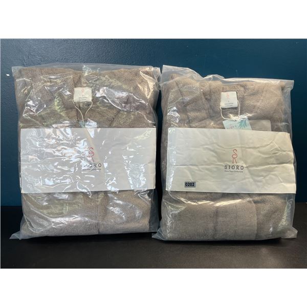 2 Sioro Cozy Soft Bath Robes for Kids - Size S (Fits 6-7yrs) - Brand New