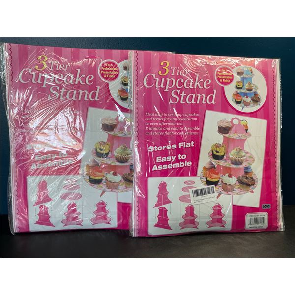 2 Easy Assemble 3-Tier Cupcake Stands - Brand New