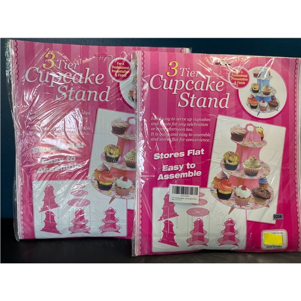 2 Easy Assemble 3-Tier Cupcake Stands - Brand New