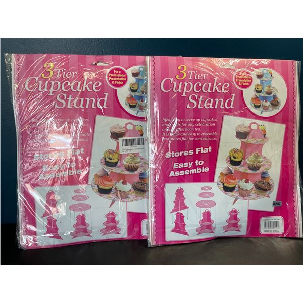 2 Easy Assemble 3-Tier Cupcake Stands - Brand New