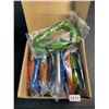Image 1 : Box of 10 Heavy-Duty Carabiner Clips - 4inch - Assorted Colors - New