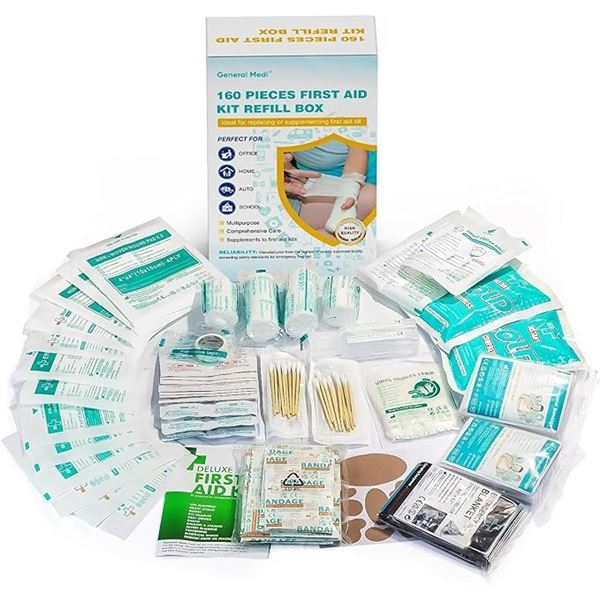 1 General Medi First Aid Supplies Kit - 160PCS - Brand New!