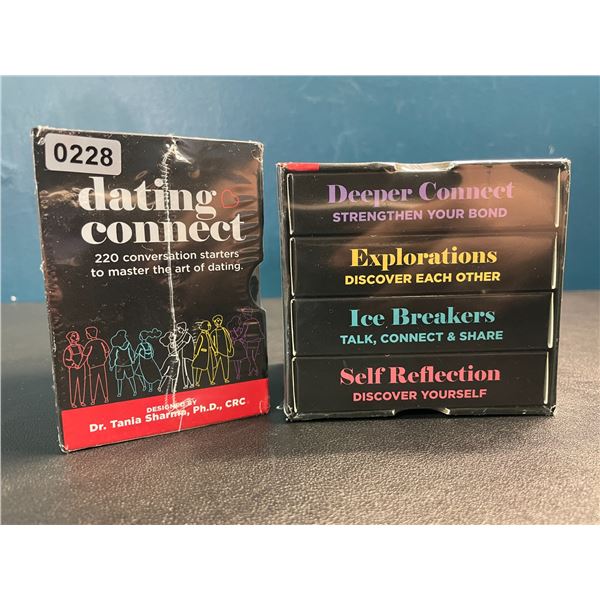 2 "Dating Connect" 220 Conversation Starters to Master the Art of Dating - New Sealed