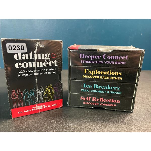 2 "Dating Connect" 220 Conversation Starters to Master the Art of Dating - New Sealed
