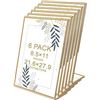 Image 1 : Box of Danoni Acrylic Sign Holders - Gold - 11 x 8.5" - 6 Pack - Brand New