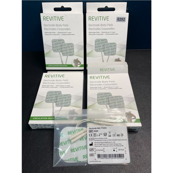 4 Packs of Revitive Replacement Electrode Body Pads (Replacement Pads for TENS Device) - New