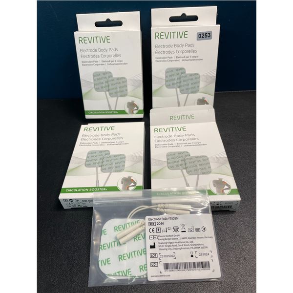 4 Packs of Revitive Replacement Electrode Body Pads (Replacement Pads for TENS Device) - New