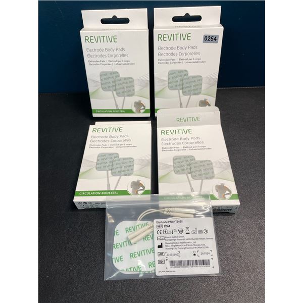 4 Packs of Revitive Replacement Electrode Body Pads (Replacement Pads for TENS Device) - New