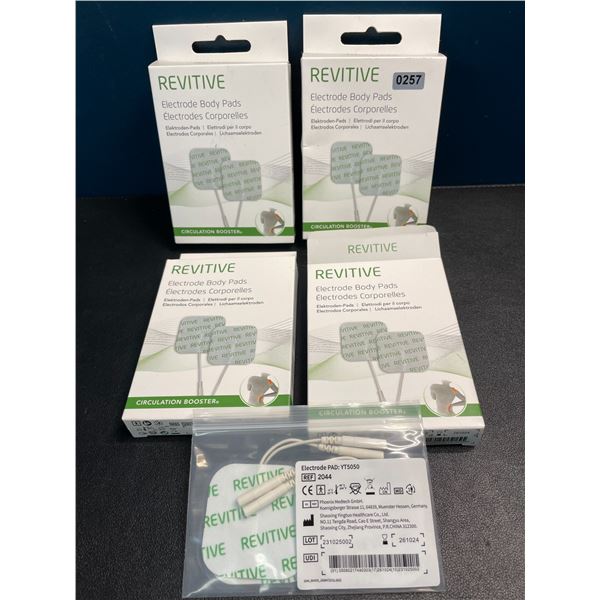 4 Packs of Revitive Replacement Electrode Body Pads (Replacement Pads for TENS Device) - New
