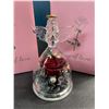 Image 2 : 2 Eternal Rose Glass Angel "Rose of Love" Ornament Pieces - New