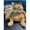 Image 2 : 2 Large Garfield Plushies/Stuffed Animals - 12 Inch - Brand New (Vacuum Sealed)