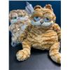 Image 2 : 2 Large Garfield Plushies/Stuffed Animals - 12 Inch - Brand New (Vacuum Sealed)
