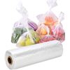 Image 1 : 2 Jumbo Rolls of Clear Food Storage/Produce Bags - 12" x 16" - 350 Bags Per Roll - New