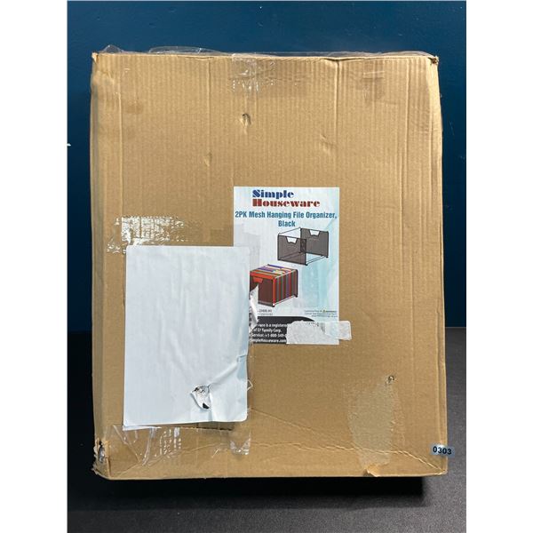 1 Simple Houseware 2Pack Mesh Hanging File Organizers - Black - New