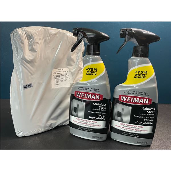 2 Double-Packs of Weiman Stainless Steel Cleaner & Polish (651ml) - 4 Bottles Total - New