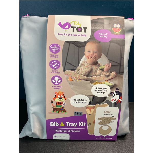1 Tidy Tot Bib & Tray Kit for Highchairs - Catches Dropped Food/Bib Attaches to Tray! - Brand New!