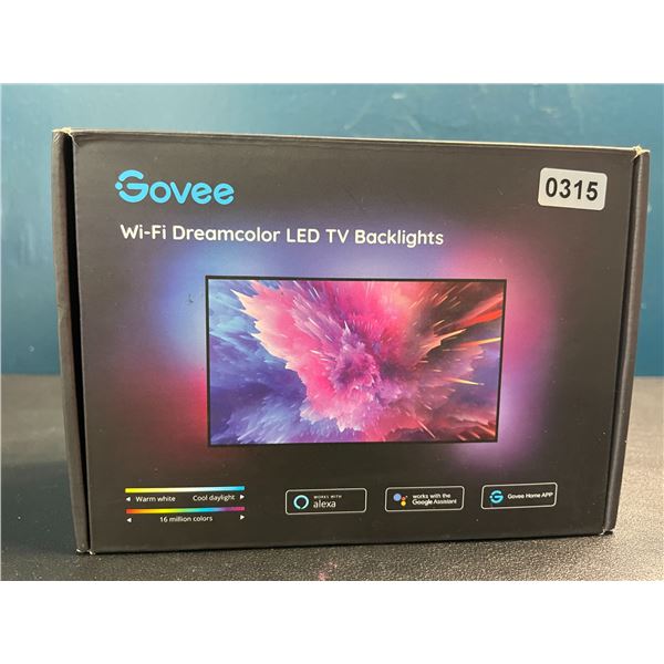 1 Govee Wi-Fi Dreamcolor RGBIC LED TV Backlights Kit (Model: H6104) - New