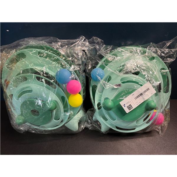 2 Indoor Cat Toys with Accessories