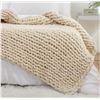 Image 1 : 1 Jumbo Chunky Knit Loop Throw Blanket  51x63"