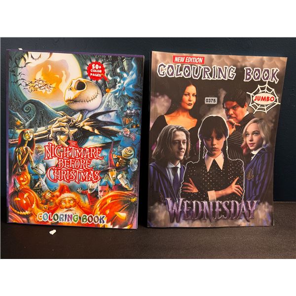 2 Adult Coloring Books - Wednesday and Nightmare Before Chirstmas