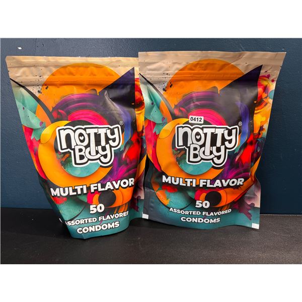 2 Bags of Notty Boy Multi Flavoured Condoms - 50 Per Bag