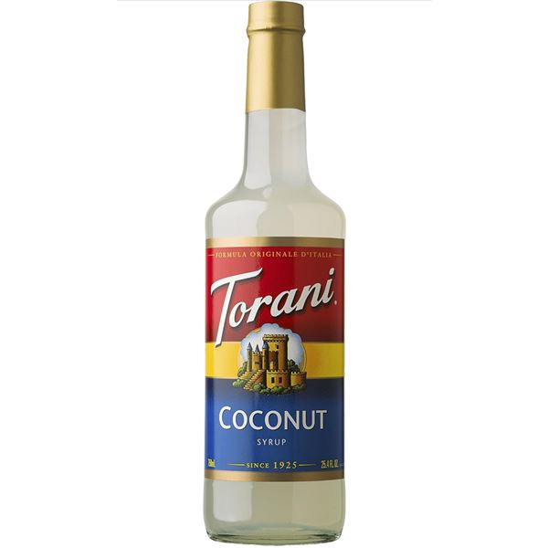 2 Bottles of Torani Coconut Syrup 750ml