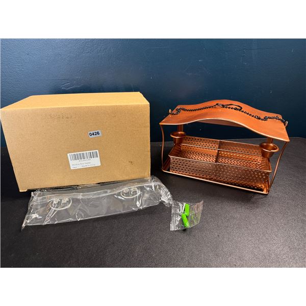 1 Copper Style Window Bird Feeder with Removable Tray