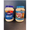 Image 1 : 2 1.5L Bottles of Kraft Mayonnaise Calorie Wise and Regular EXP 12/23/24