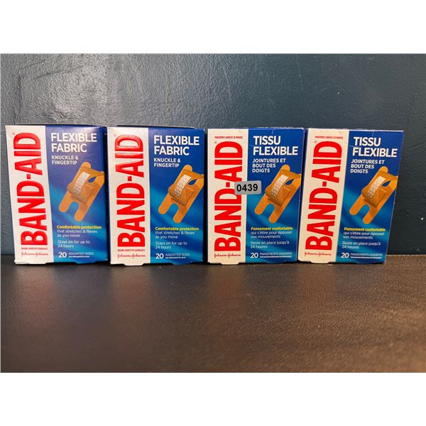 4 Boxes of Flexible Fabric Knuckle and Finger tip Band-aids