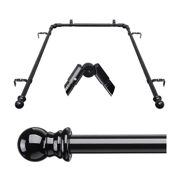 1 Box of U Shaped Combination Adjustable 180 Degree Curtain Rods
