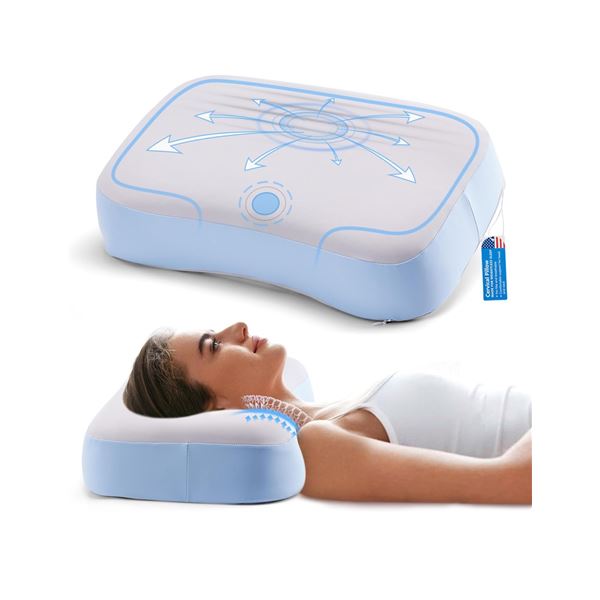 1 DVZV Cool+1 Neck Pillow Double-Layer Cooling Memory Foam Ergonomic Pillow