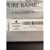 Image 2 : 1 Set of 2 Pure Bamboo Pillow Cases Silver - King