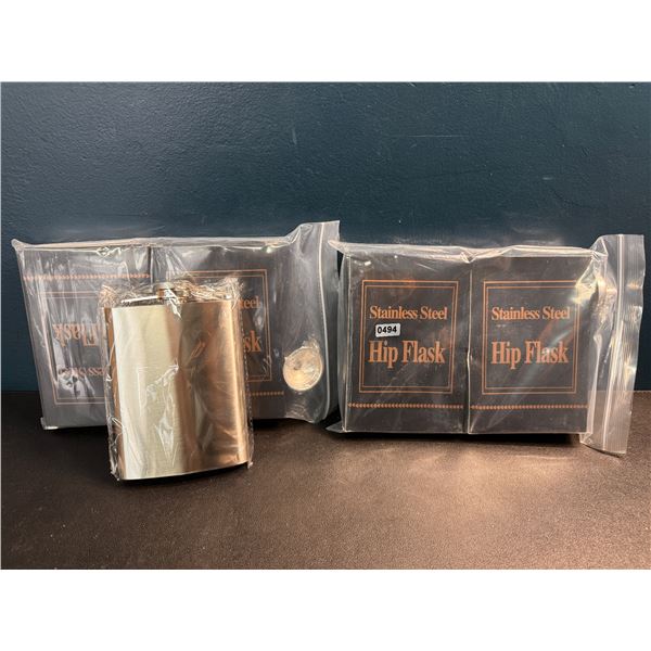2 Multi Packs of Stainless Steel Hip Flasks