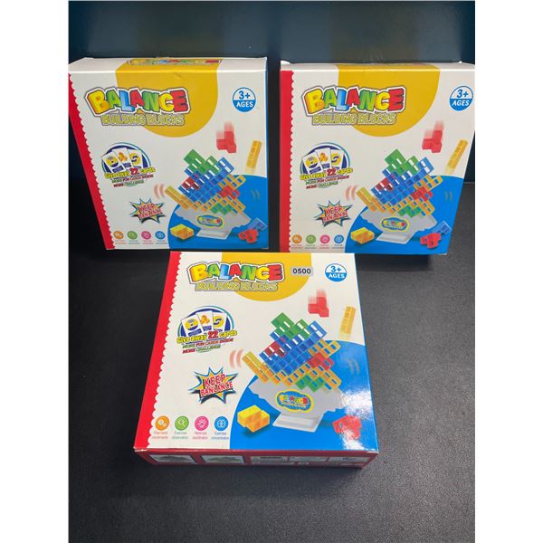 3 Balance Building Blocks/Tetra Tower Toy Play Sets - 48pcs Each - Brand New