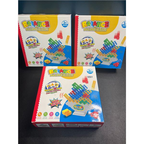 3 Balance Building Blocks/Tetra Tower Toy Play Sets - 48pcs Each - Brand New