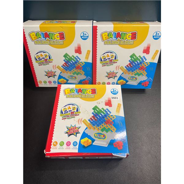 3 Balance Building Blocks/Tetra Tower Toy Play Sets - 48pcs Each - Brand New