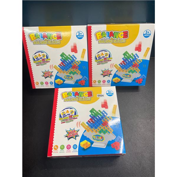 3 Balance Building Blocks/Tetra Tower Toy Play Sets - 48pcs Each - Brand New