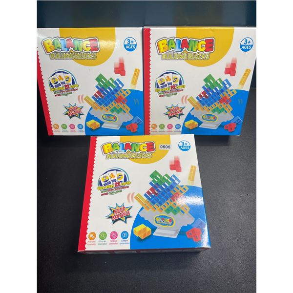 3 Balance Building Blocks/Tetra Tower Toy Play Sets - 48pcs Each - Brand New