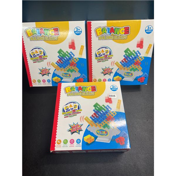 3 Balance Building Blocks/Tetra Tower Toy Play Sets - 48pcs Each - Brand New