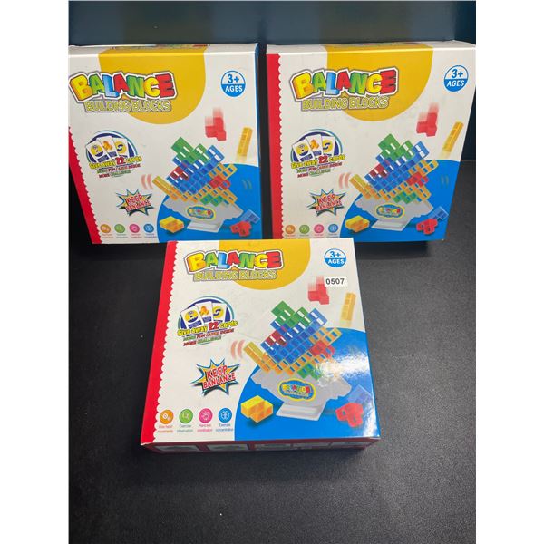 3 Balance Building Blocks/Tetra Tower Toy Play Sets - 48pcs Each - Brand New